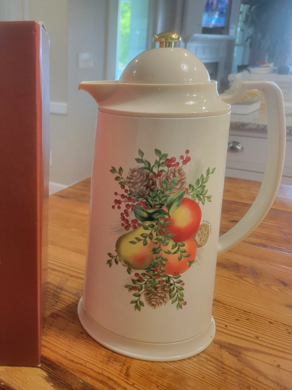 Lenox Williamsburg Boxwood & Pine Thermal Carafe In Box
